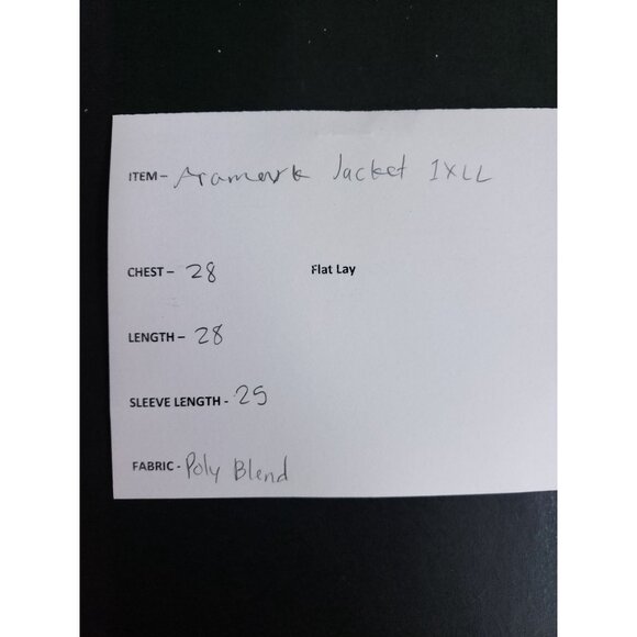 Aramark Mens Lined Work Jacket 1XLL Gray Polyester Cotton Blend - Picture 6 of 7